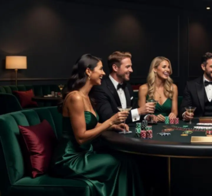 Prémium blackjack asztal elegáns rendezvényen