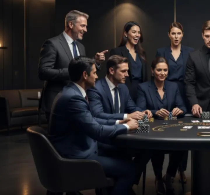 Blackjack minitorna vendégekkel egy céges kaszinó esten